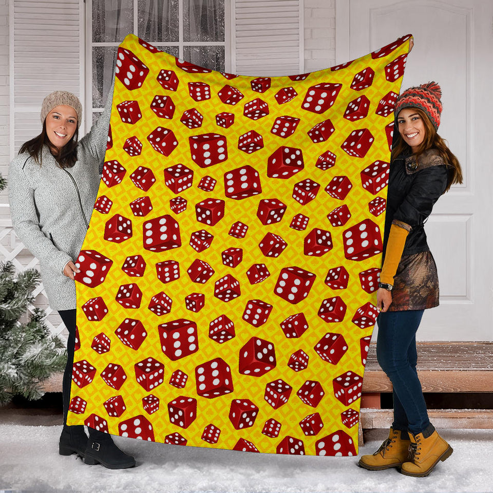 Dice Pattern Print Design 04 Premium Blanket