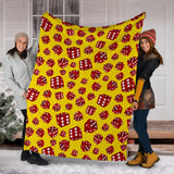 Dice Pattern Print Design 04 Premium Blanket