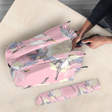 Japanese Crane Rose Pattern Umbrella
