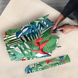 Heliconia Palm And Monstera  Leaves Pattern Umbrella