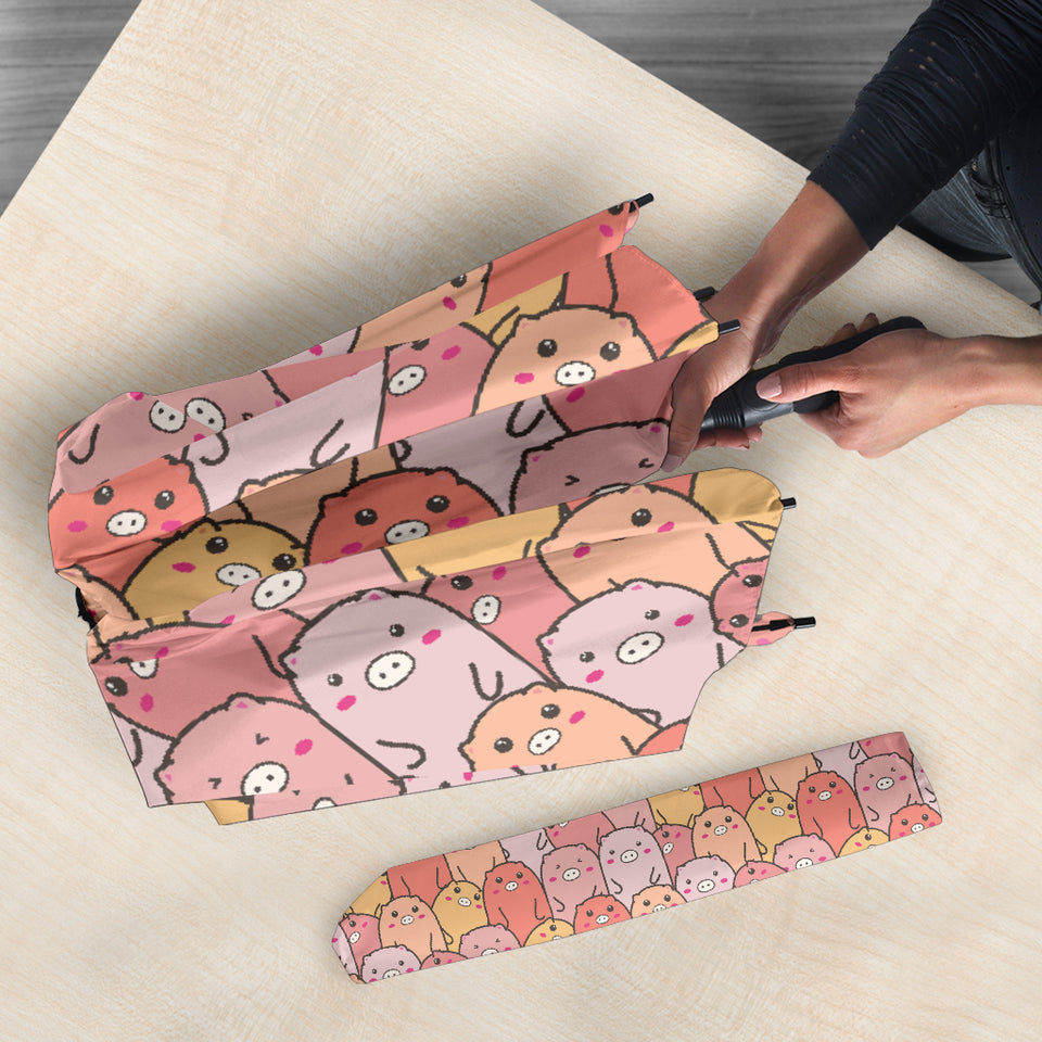 Pig Pattern Print Design 04 Umbrella