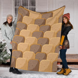 Bread Toast Pattern Print Design 04 Premium Blanket