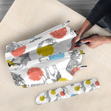 Siberian Husky And Colorful Circle Pattern Umbrella