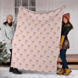 Golden Retriever Pattern Print Design 02 Premium Blanket