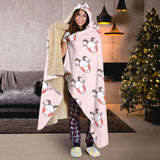 Cute Goat Pattern Hooded Blanket
