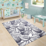 Guava Tropical Hand Drawn Pattern Area Rug