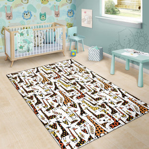 Giraffe Pattern Print Design 05 Area Rug