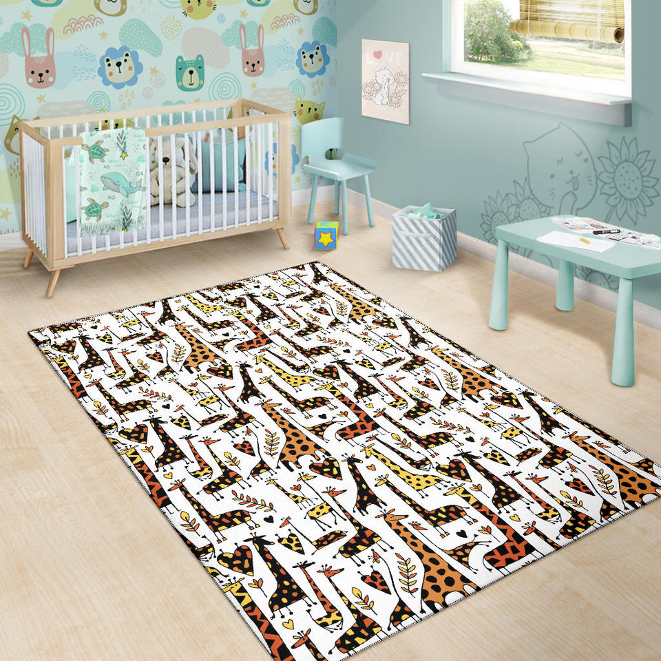 Giraffe Pattern Print Design 05 Area Rug