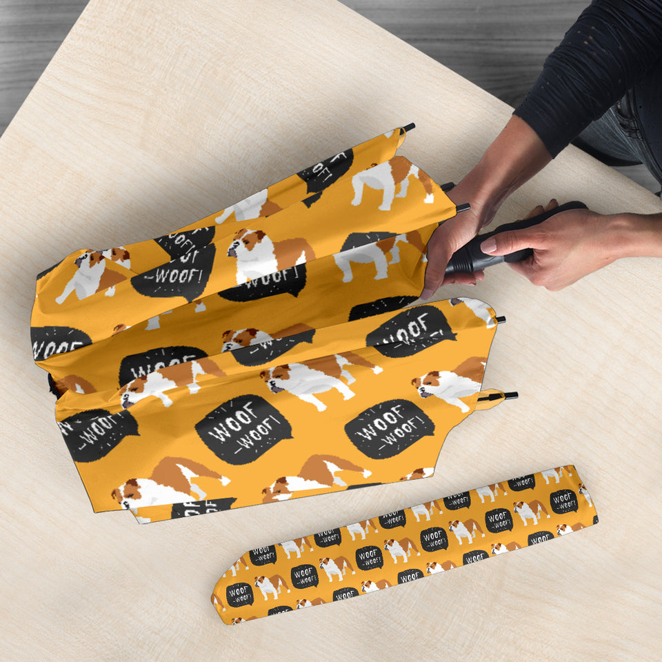 English Bulldog Pattern Print Design 04 Umbrella