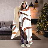 Boomerang Australian Aboriginal Ornament Pattern Hooded Blanket