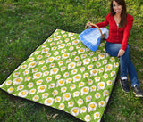 Fried Eggs Pattern Print Design 01 Premium Quilt
