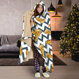 Pizza Design Pattern Hooded Blanket