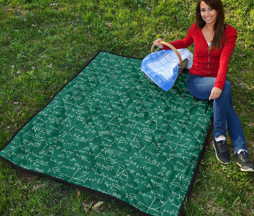 Math Pattern Print Design 01 Premium Quilt