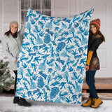 Coral Reef Pattern Print Design 01 Premium Blanket