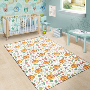 Lion Pattern Print Design 04 Area Rug