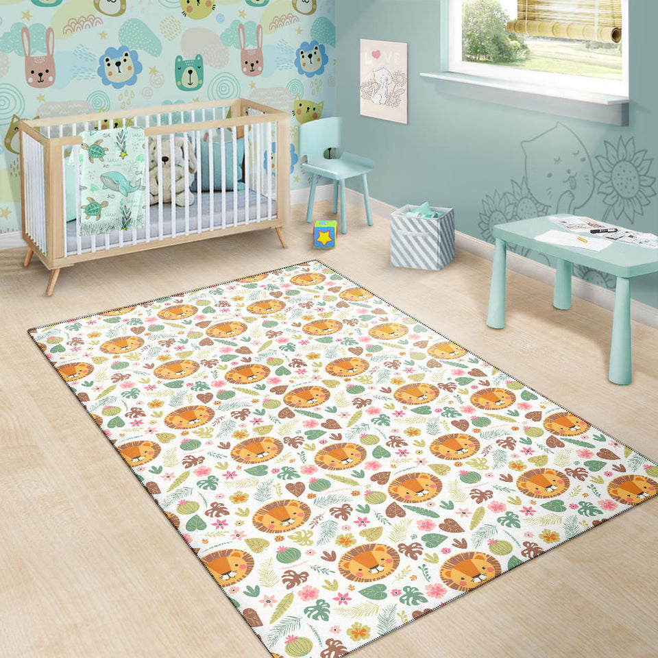 Lion Pattern Print Design 04 Area Rug