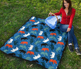 Colorful Rhino Pattern Premium Quilt