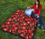 Tomato Black Background Premium Quilt