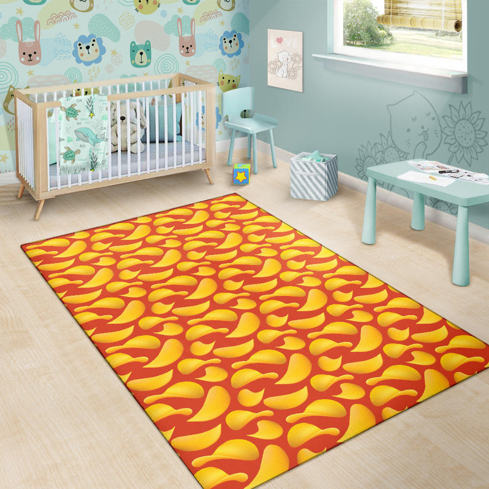 Potato Chips Pattern Print Design 05 Area Rug