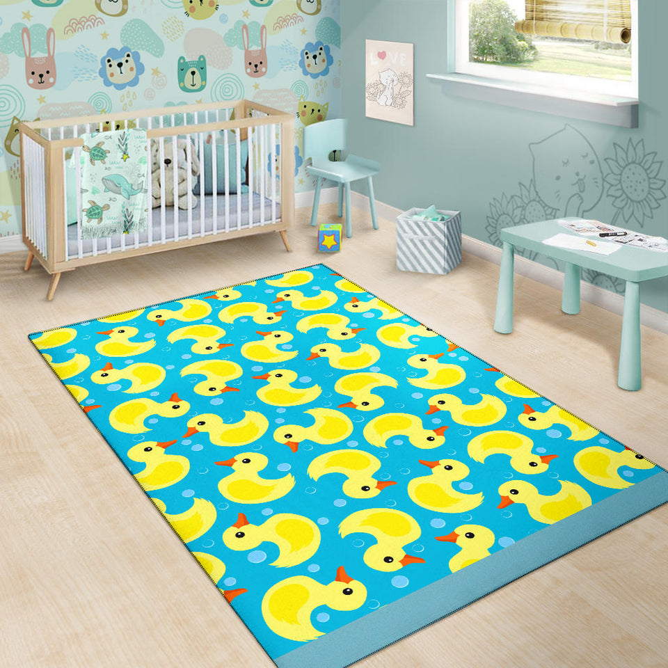 Duck Toy Pattern Print Design 04 Area Rug