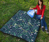 Butterfly Leaves Pattern Premium Quilt