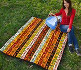 Egypt Hieroglyphics Pattern Print Design 01 Premium Quilt