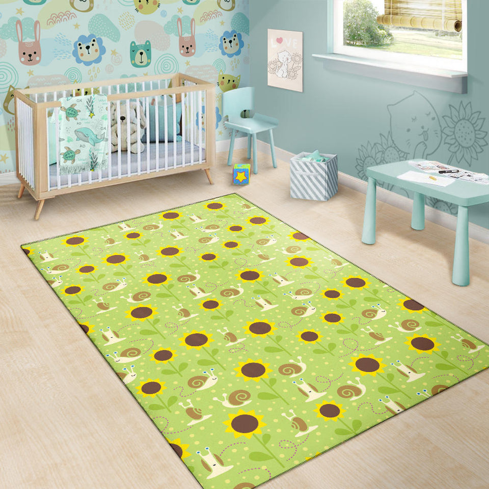 Snail Pattern Print Design 01 Area Rug