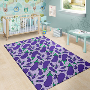 Eggplant Pattern Print Design 03 Area Rug