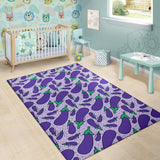 Eggplant Pattern Print Design 03 Area Rug