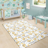Golden Retriever Pattern Print Design 04 Area Rug