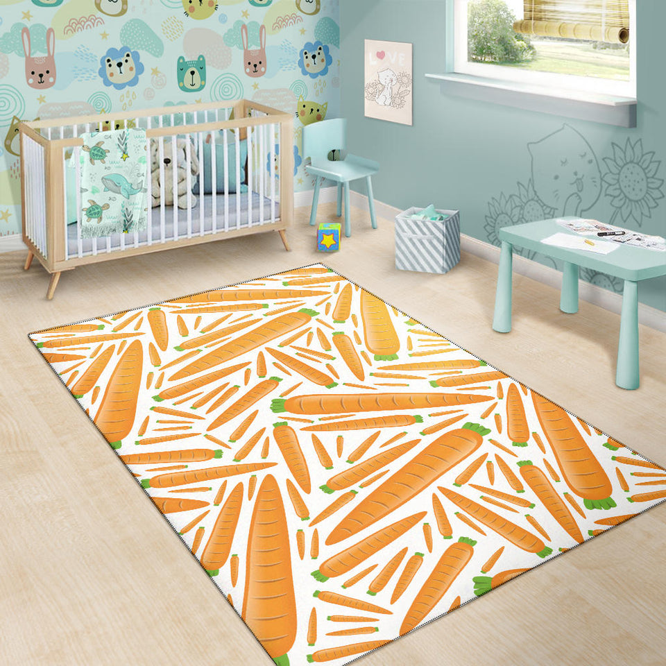Carrot Pattern Print Design 02 Area Rug