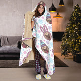Cute Pug Hat Rabbit Costume Pattern Hooded Blanket