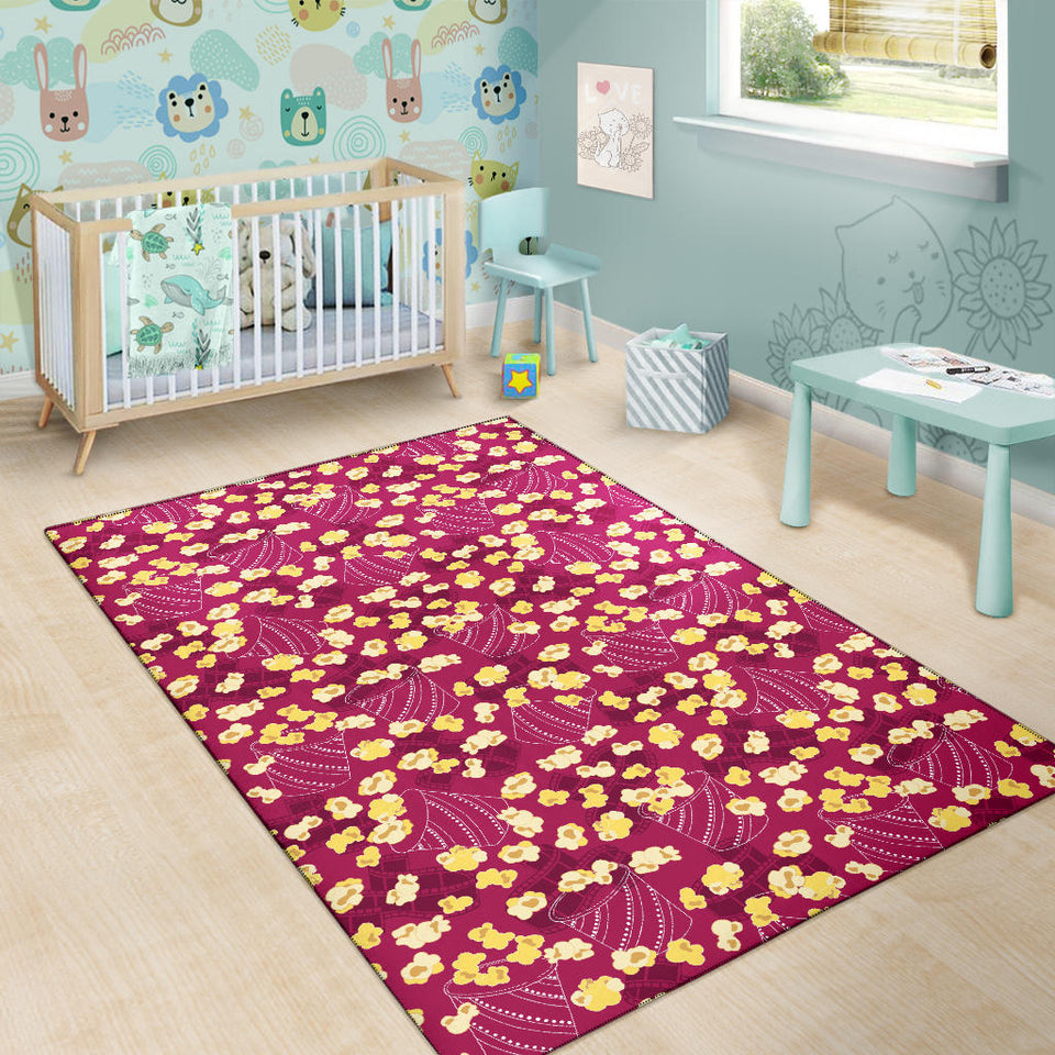 Popcorn Pattern Print Design 02 Area Rug