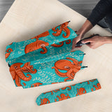 Octopus Turquoise Background Umbrella