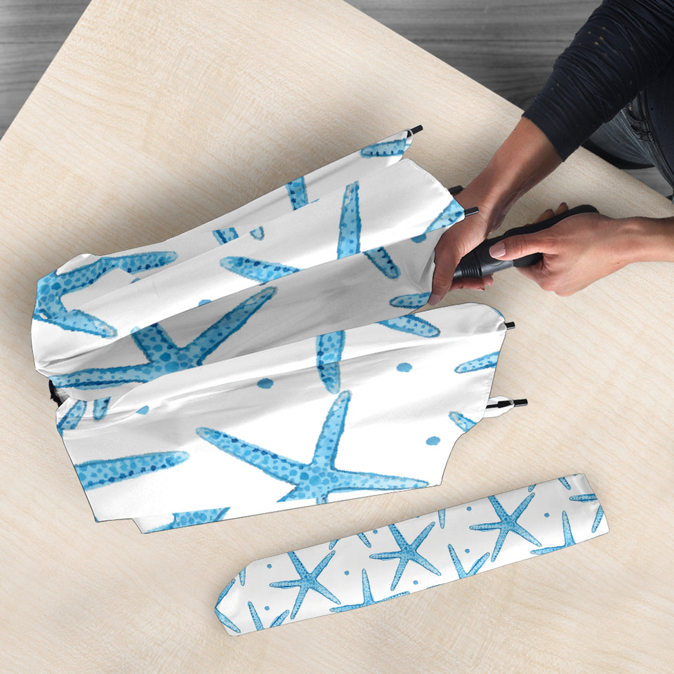 Watercolor Starfish Pattern Umbrella