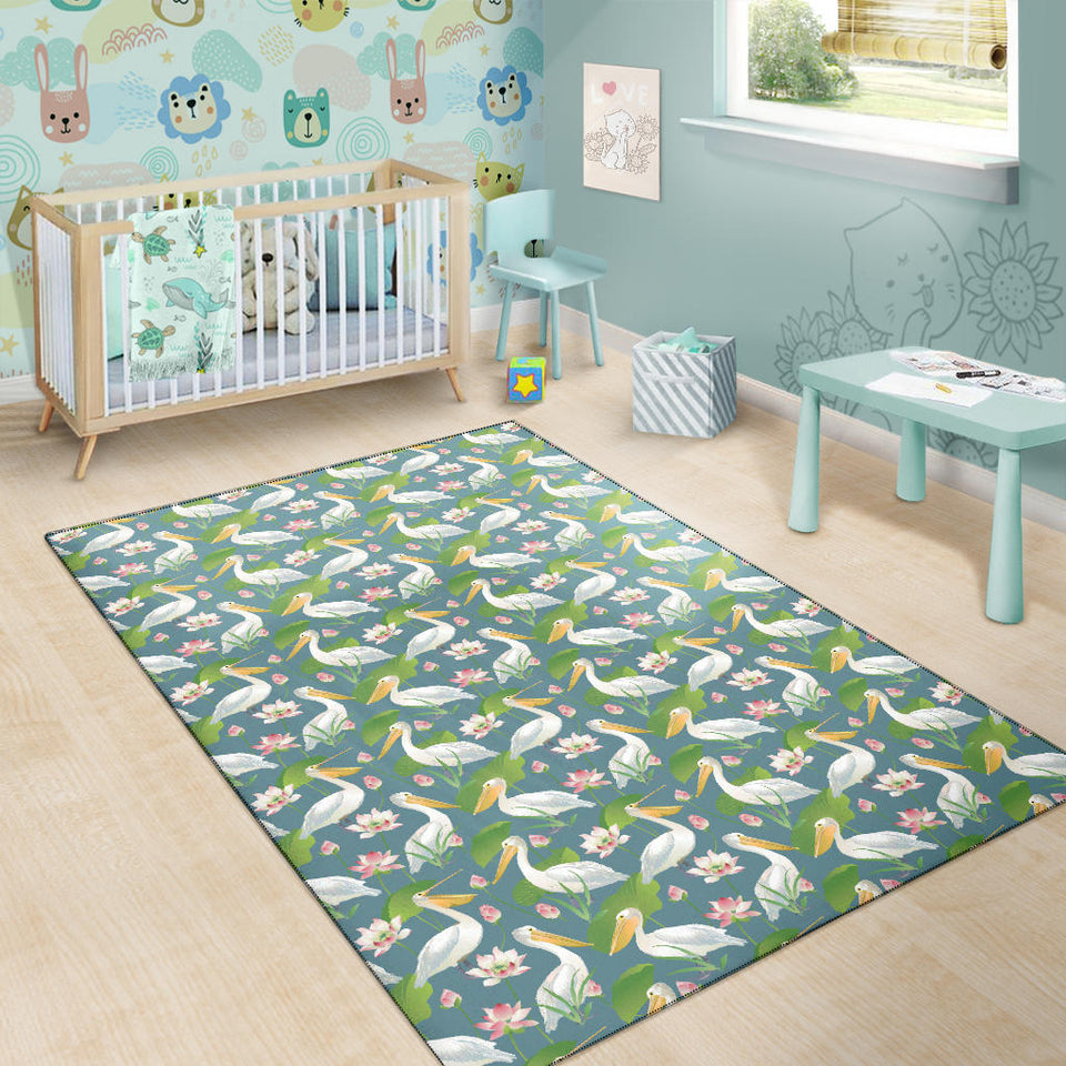 Pelican Pattern Print Design 04 Area Rug