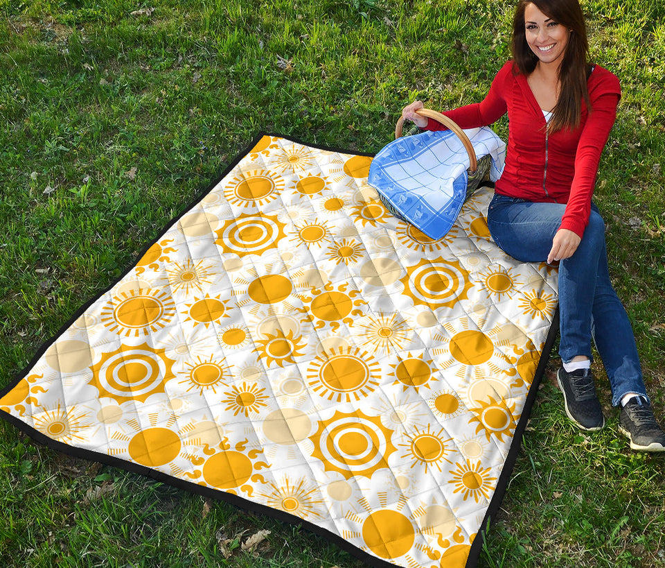 Sun Design Pattern Premium Quilt