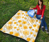 Sun Design Pattern Premium Quilt