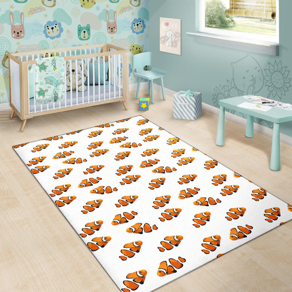 Clown Fish Pattern Print Design 03 Area Rug