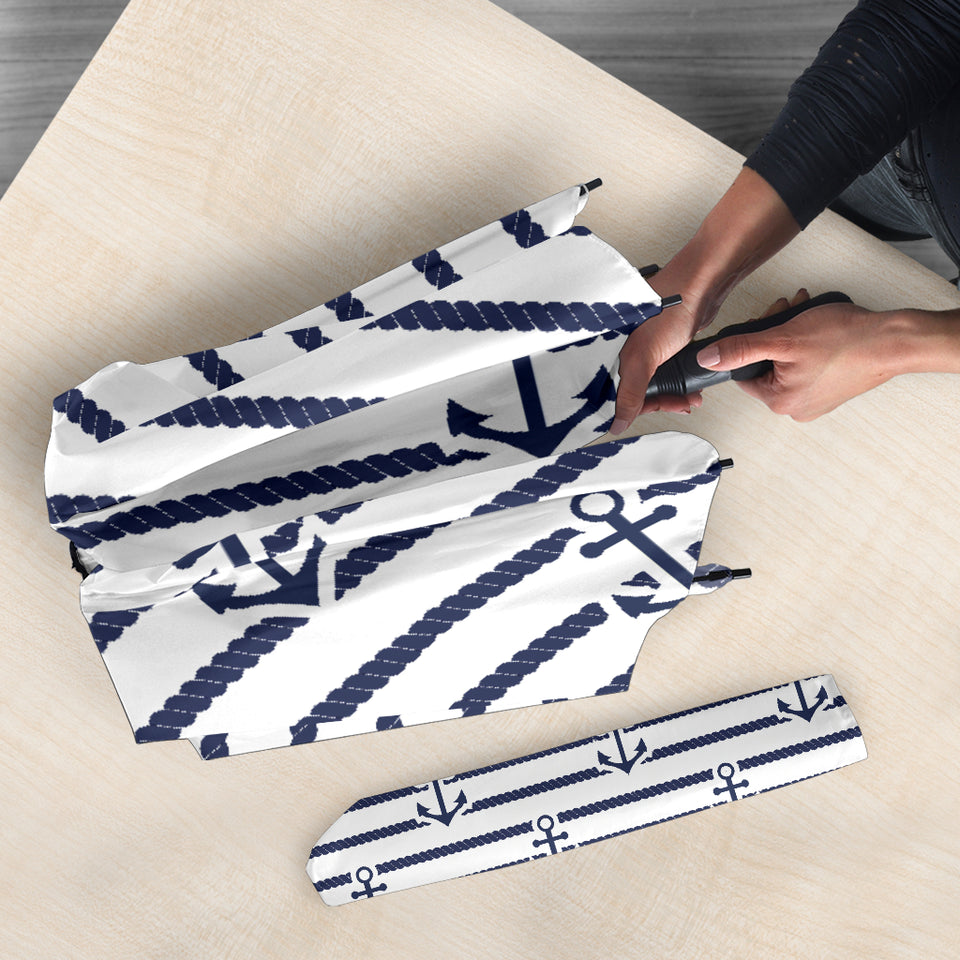 Anchor Rope Nautical  Pattern Umbrella