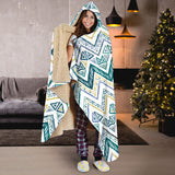 Zigzag  Chevron Paint Design Pattern Hooded Blanket