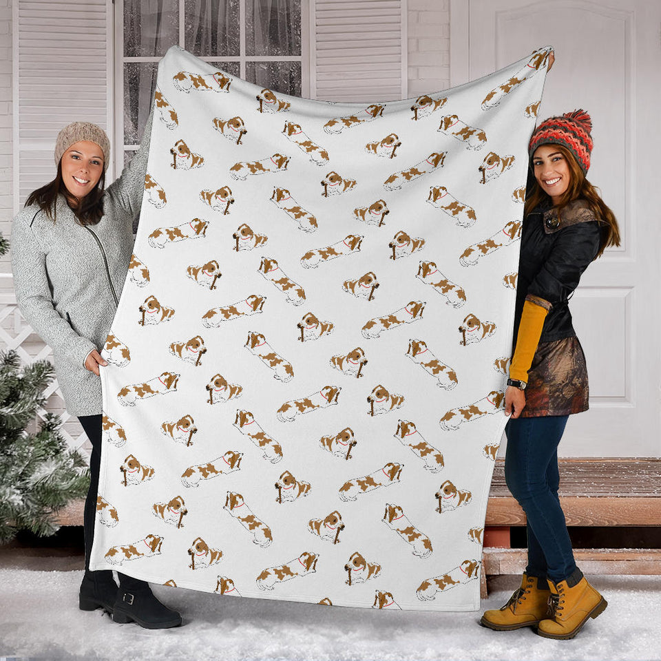Jack Russel Pattern Print Design 04 Premium Blanket