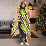 Papaya Design Pattern Hooded Blanket