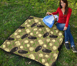 Eggplant Pattern Print Design 02 Premium Quilt