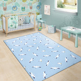 Seagull Pattern Print Design 02 Area Rug