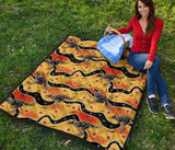 Kangaroo Australian Aboriginal Art Pattern Premium Quilt