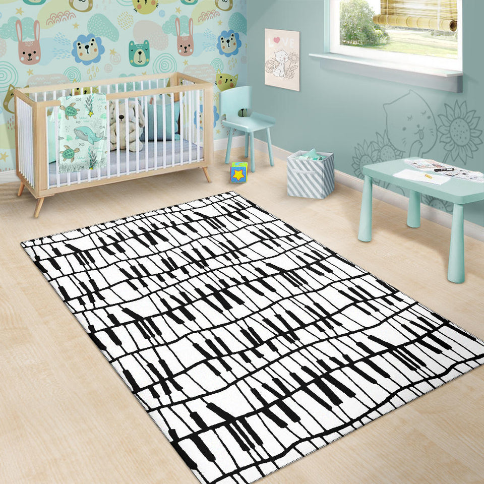 Piano Pattern Print Design 03 Area Rug