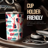 Red Blue Guitar Pattern Tumbler