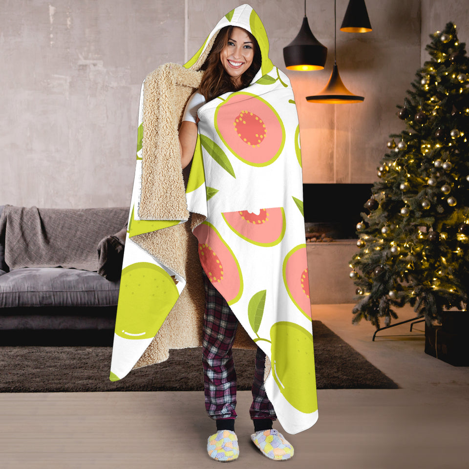 Guava Pattern Hooded Blanket
