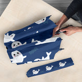 Cute White Baby Sea Lion Seal Pattern Umbrella
